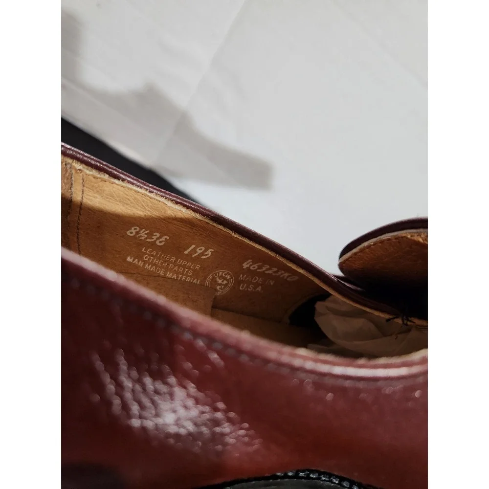 NEW Leather Classics Goodyear Dress Slip On Loafers Red Brown 8.5 3E USA Made